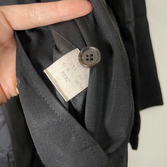 Vintage Burberry Men Oversized Black Trench Coat size Medium Large - Picture 10 of 10